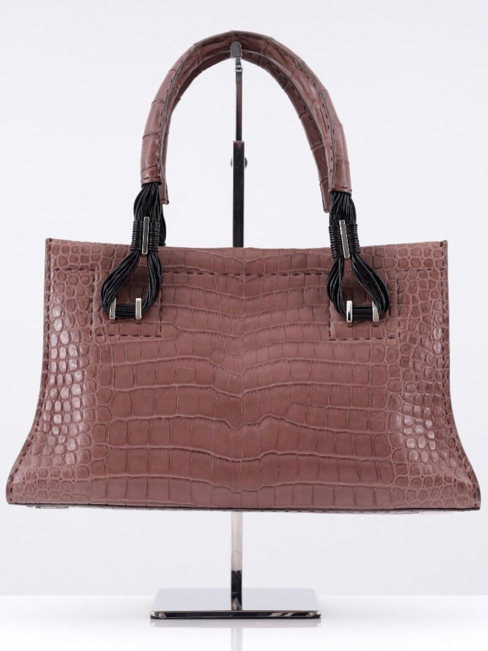 VBH Cruiser First Edition #291/300 Eggplant Crocodile Women's Handbag Italy Rare